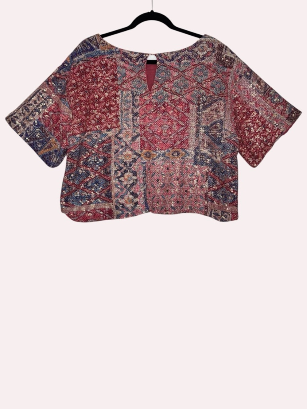 Nikita Mhaisalkar Embroidered Sequin Crop Top Boho Festival India Made L - Picture 4 of 11